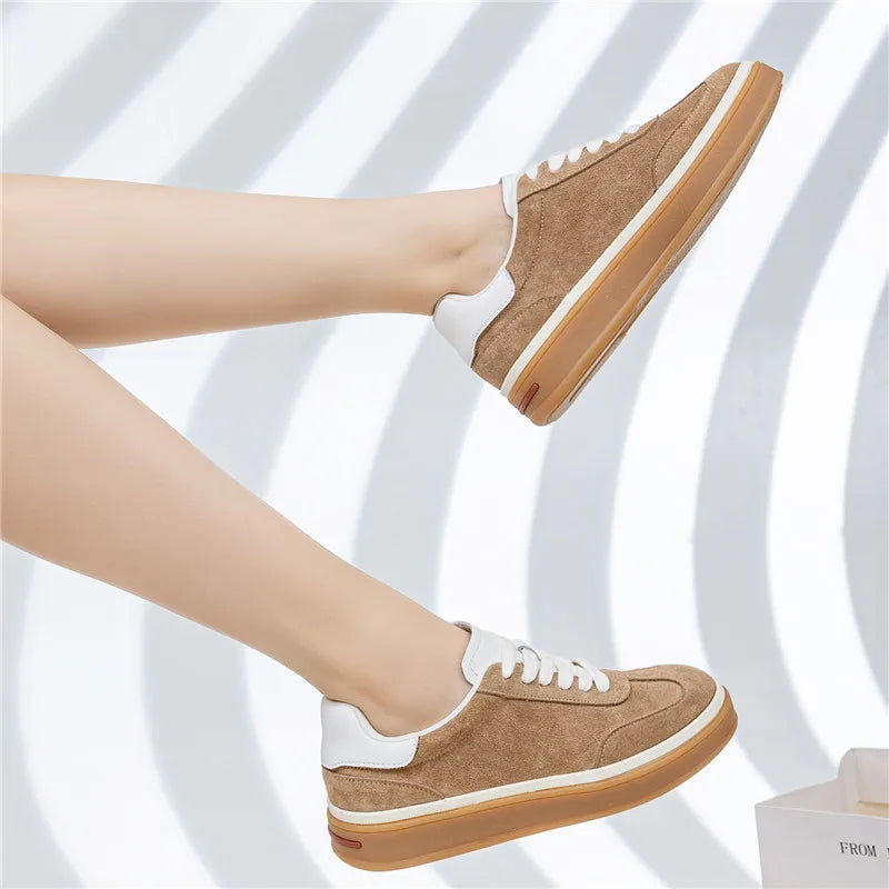 MORAZORA 2026 New Genuine Leather Shoes Women Sneakers Lace Up Spring Summer Fashion Platform Flats Ladies Casual Shoes