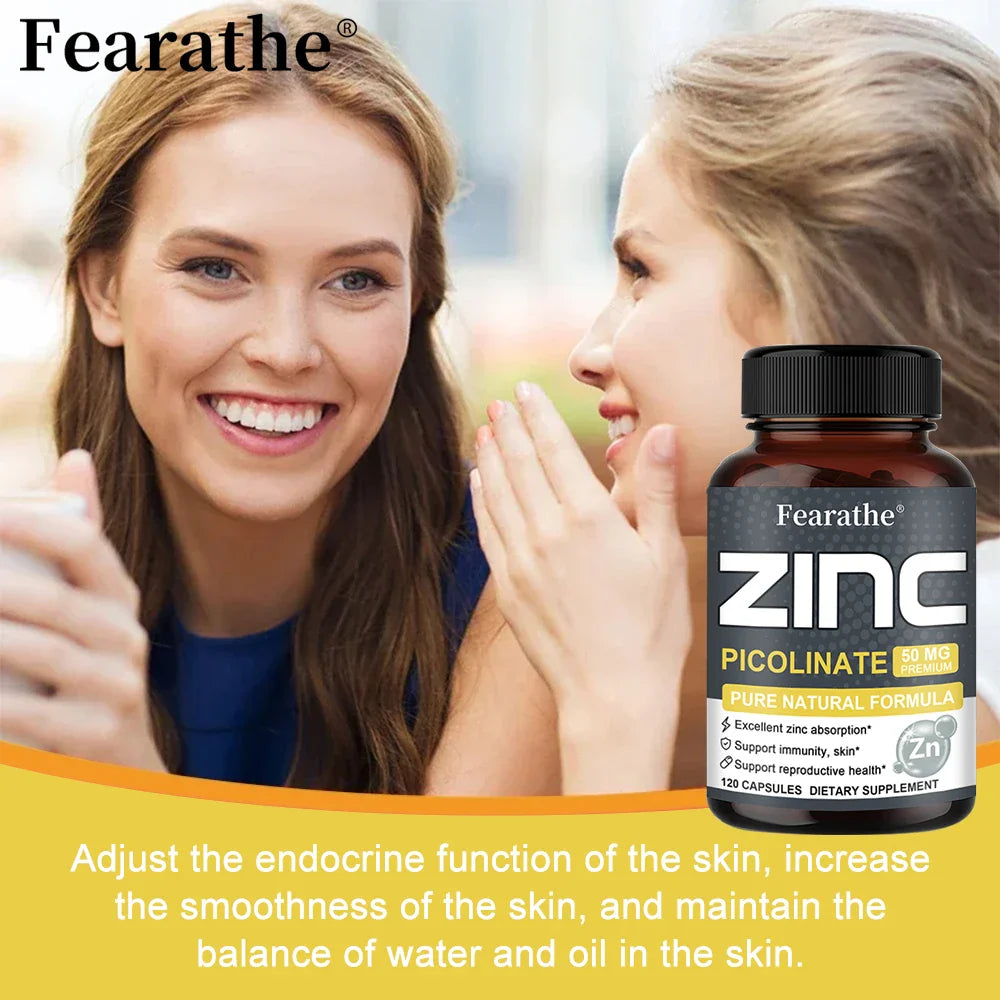 ZincMax 50: Refuerzo Inmunitario y de la Piel, Puro y Potente