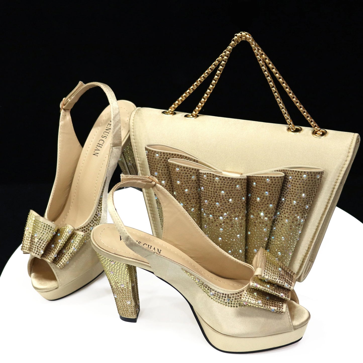 Zapatos italianos con bolsos a juego HTY1-4
