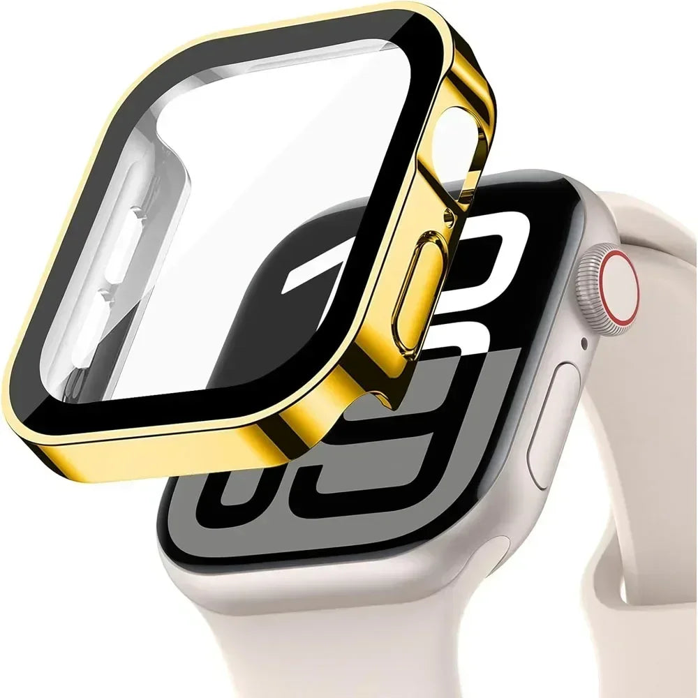 Screen Protector for Apple Watch 10 Case 46mm 42mm 45mm 44mm 41mm 40mm 44 Tempered Glass PC bumper Cover Series 7 8 9 SE 6 5 4