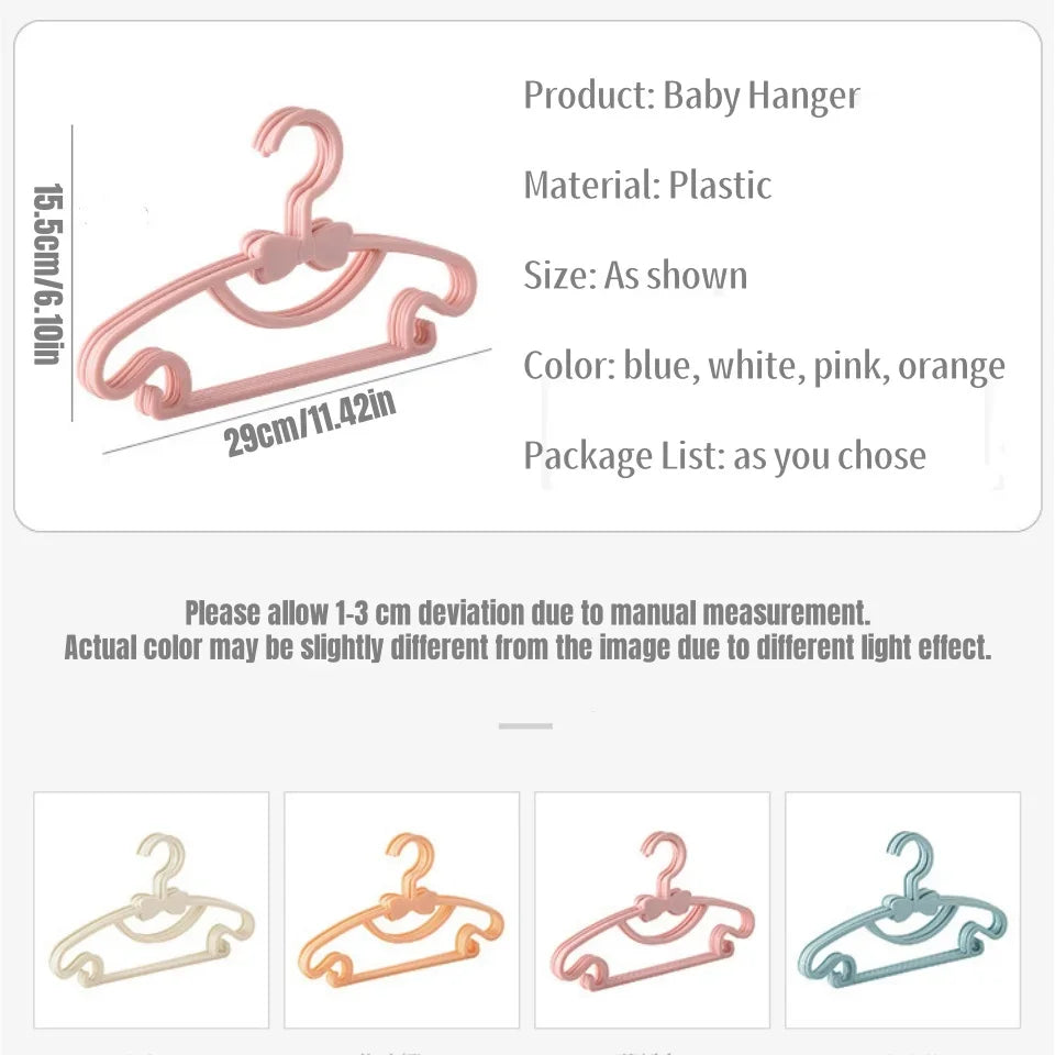 5-50Pcs Baby Hangers Plastic Kids Clothes Storage Hanger for Nursery Children Hangers Toddler Infant Portable Coats Home Rack