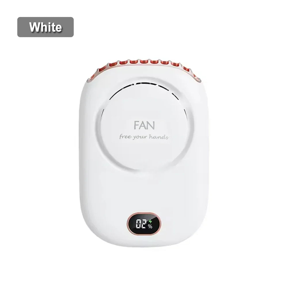 Mini Waist Fan 3 Gear Wind Portable Wearable Hanging Neck Fan USB Rechargeable Bladeless Air Cooler Clip Fan for Outdoor Working