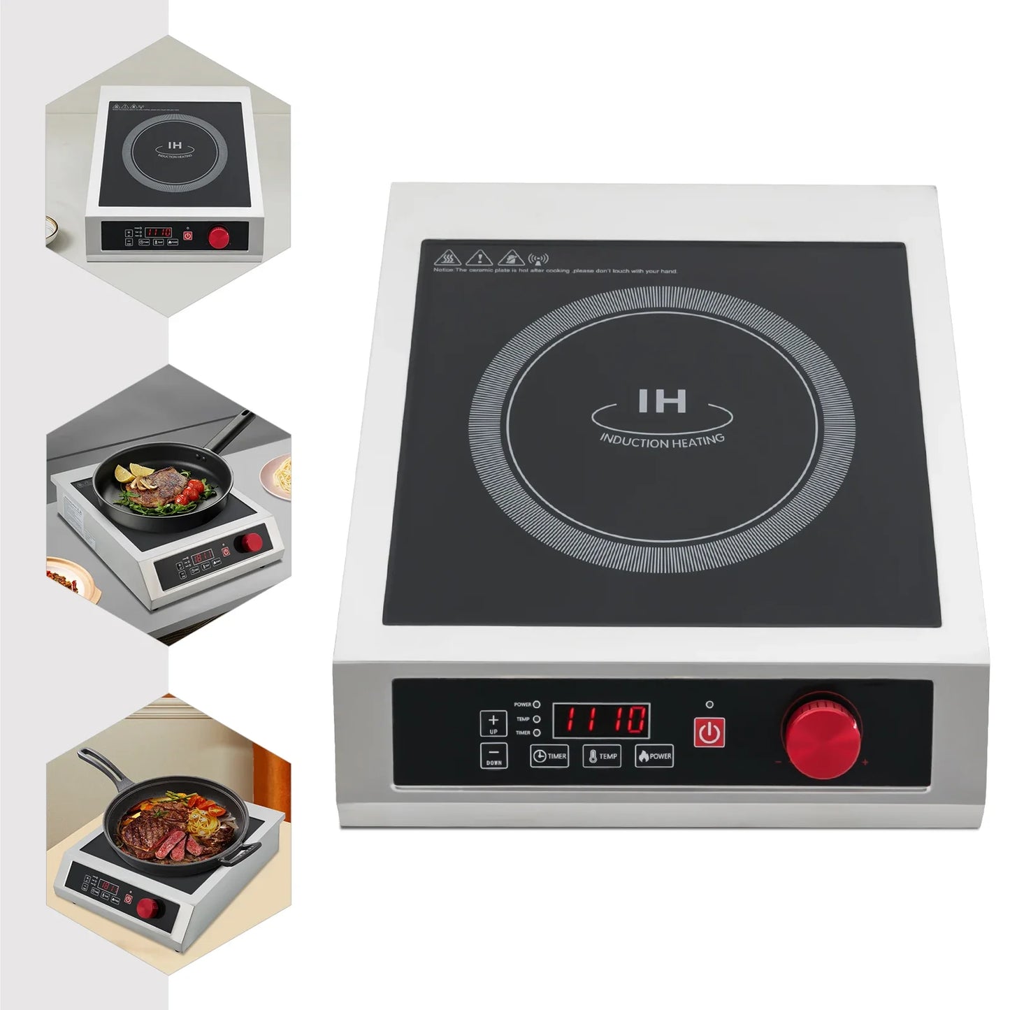 Sweetmile 3500W Stainless Steel Induction Cooktop Y14