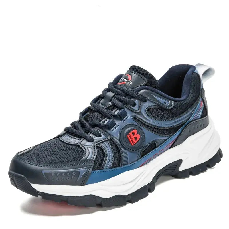 Men's Leather Mesh Running Shoes