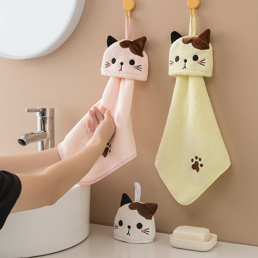 Toallas de mano de gato