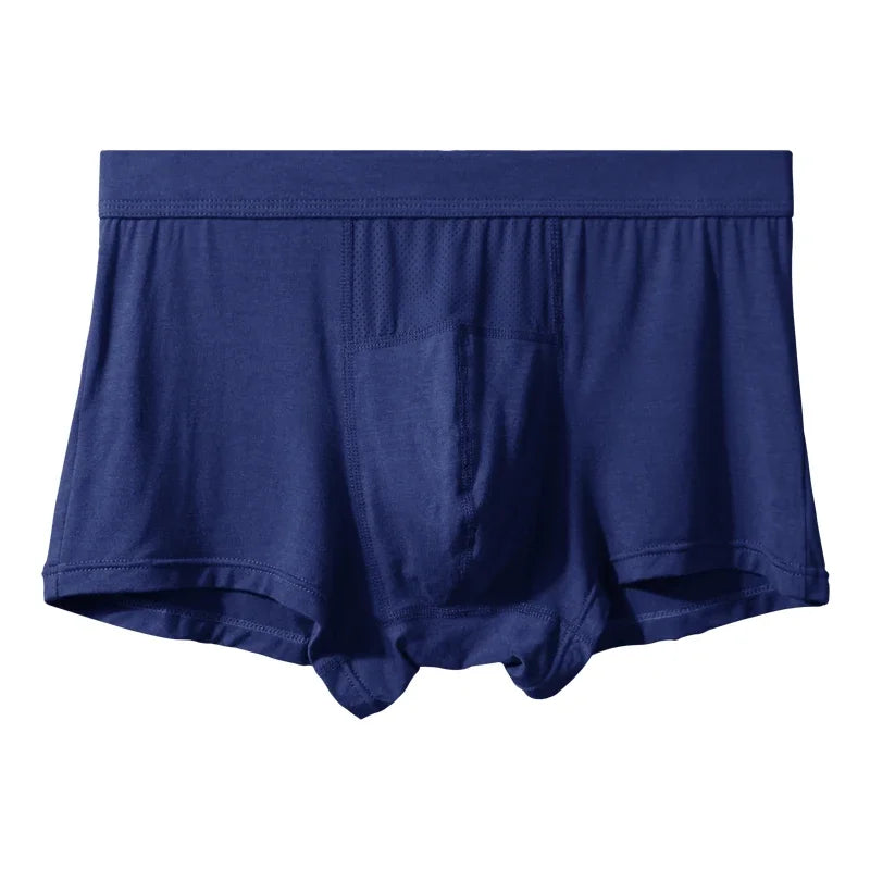 Men's Underwear - Silk Flat-front Briefs - Modal Four-Piece Briefs - Summer Breathable - Summer Lightweight Underpants