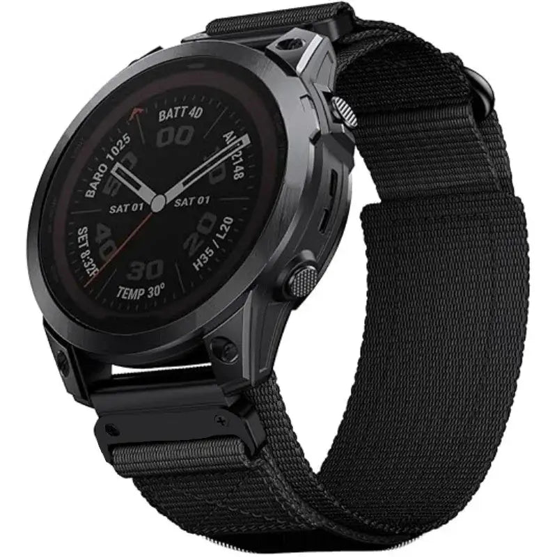 Garmin QuickFit 22/26mm Nylon Loop Band with Orange Pull Tab