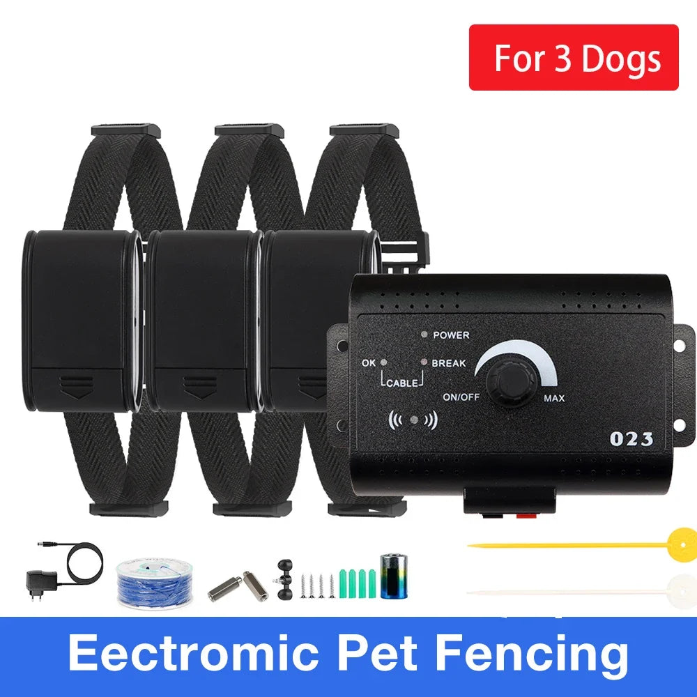 Invisible Wireless Electric Dog Fence System Remote Control Electronic Dog Fence Pet Training Collar Transmitter Collar Set