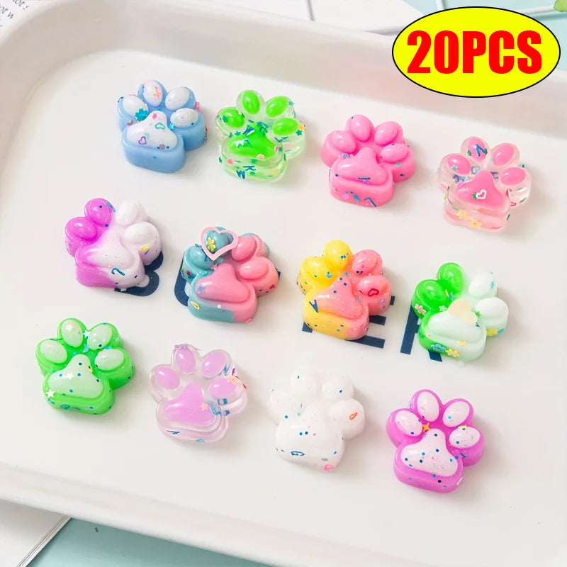 10/ /40/50pcs Mini Cute Cat Claw Plush Pinch Fun, Colorful