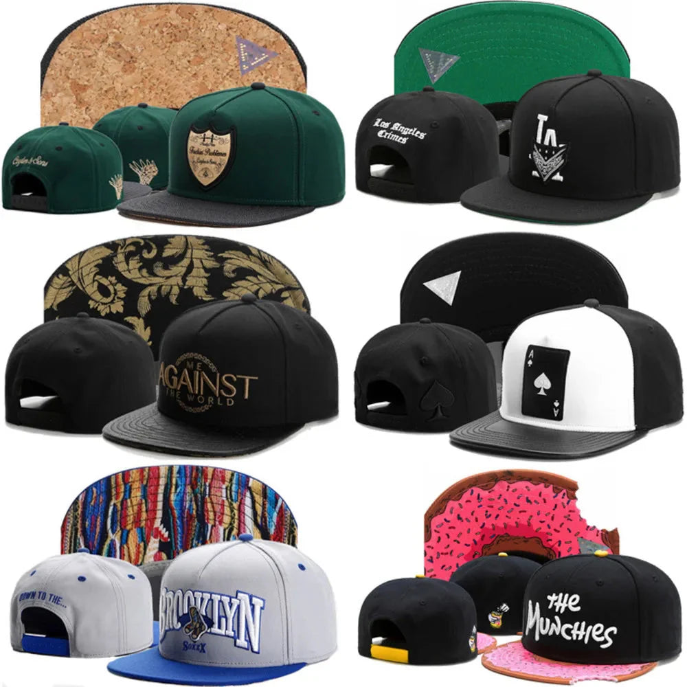 Gorra Ajustable de Béisbol con Visera Plana – Diseño Mano Calavera