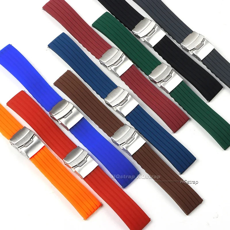 OnePlus Watch Silicone Rubber Band with Deployment Buckle
