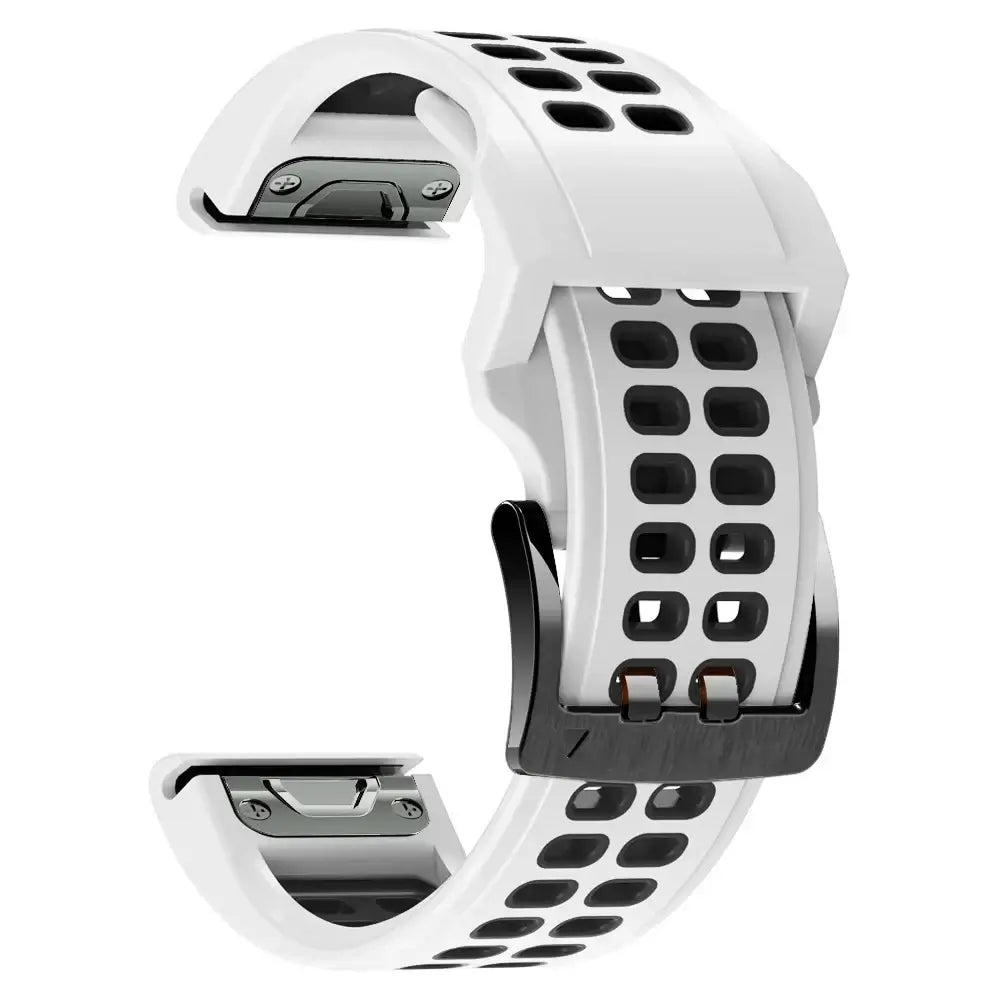 Garmin QuickFit 22/26mm Silicone Band, Solid or Two-Tone Perforated