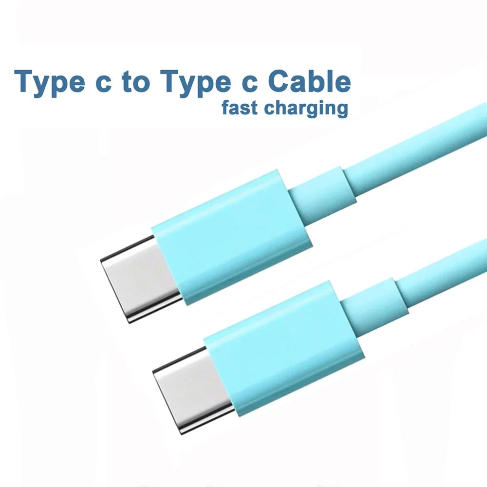 PD 60W USB C to USB Type C Cable Fast Charge Data Cable For Iphone 15 15Pro Huawei Samsung Xiaomi Data Line Black White 1M 2M 3M