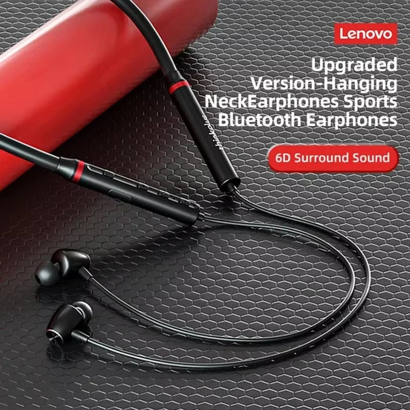 Lenovo HE05X Neckband Earphones Wireless Bluetooth 5.0 Earbuds Waterproof Sport Headset With Mic Magnetic Neckband Earphone New