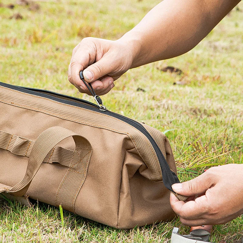 Camping Tool Storage Bag, Large-Capacity Tool Kit, Can Be Hung With a Climbing Buckle, High Toe Nail, Five Colors to Choose From