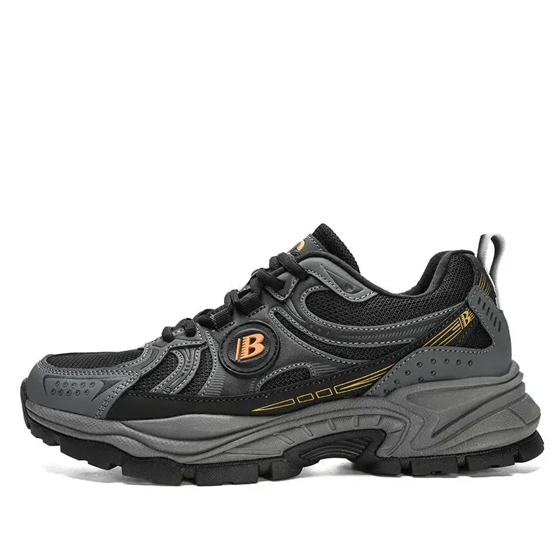 Men's Leather Mesh Running Shoes