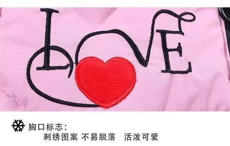 4 Color Big Size Winter Keep Warm Long Style Girls Jacket Teenage Thick Heavy Cold-proof Hooded Windbreaker Coat For Kids