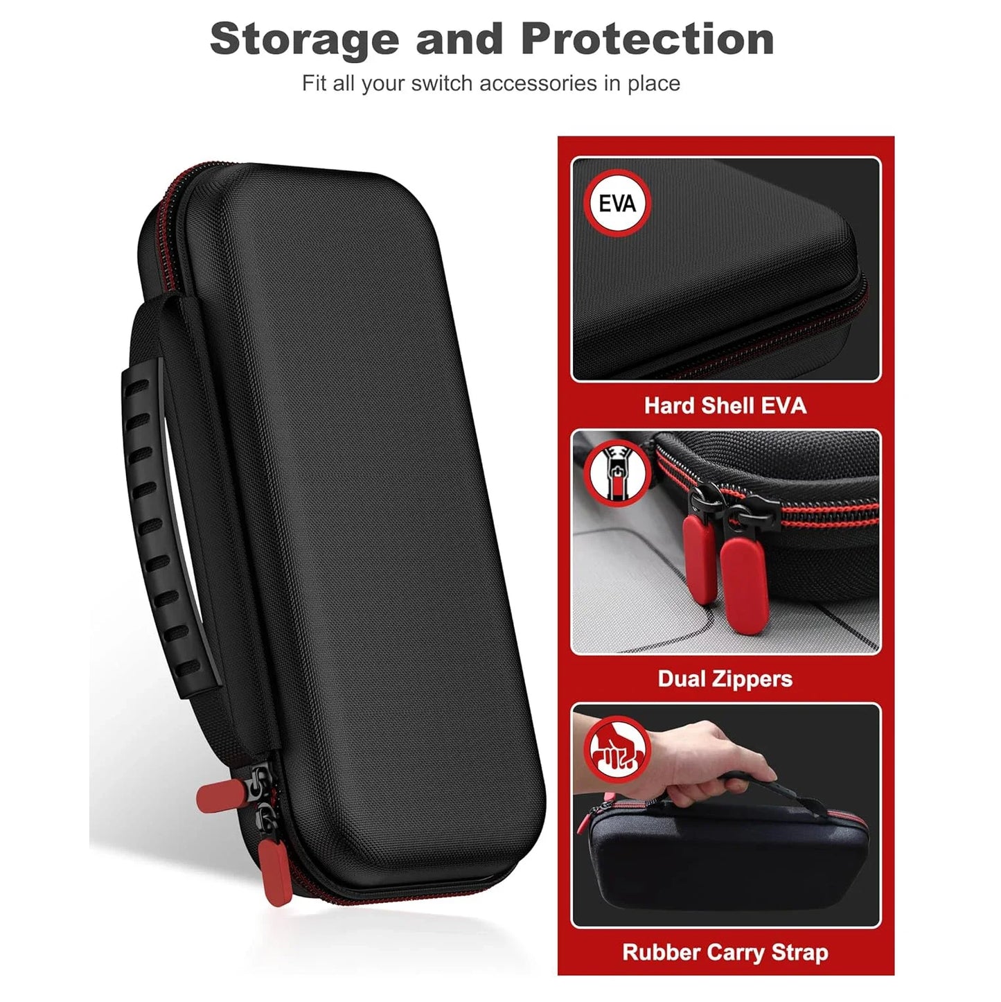 Carrying Case Kit For Switch 2 (2025), Travel Case Hard Shell Box for NS2 Game Console with Screen Film, TPU Case, Joystick Caps