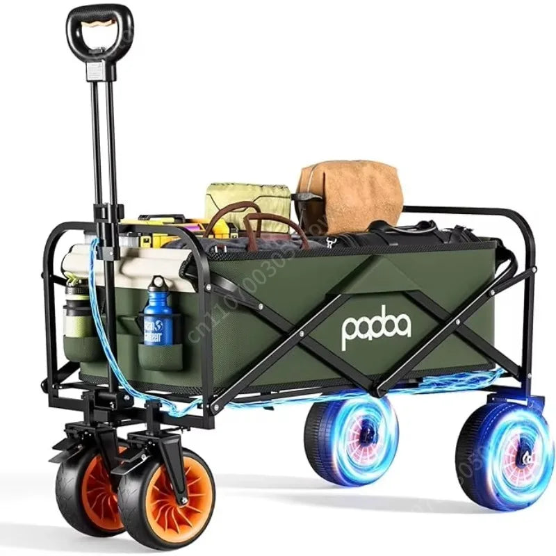 100L Electric Powered Camping Wagon, 150kg Heavy-Duty Foldable Utility