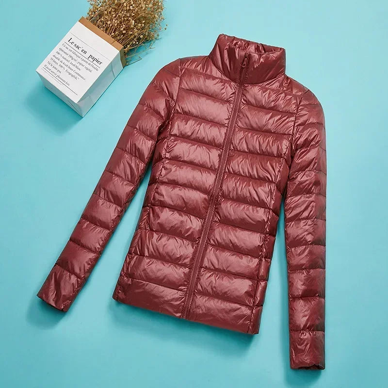Plus Size down Jacket Female Short Ultra Lightweight Packable Puffer Coats Women Fashion 15 Colors Warm Slim Fit Parkas 7XL
