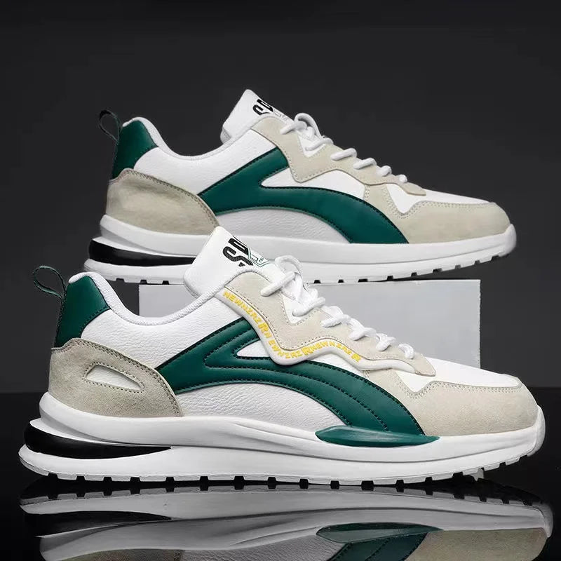 Men's Low-Top Laced Training Sneakers, Suitable for Outdoor Workouts, Anti-Slip Comfortable Hiking Shoes