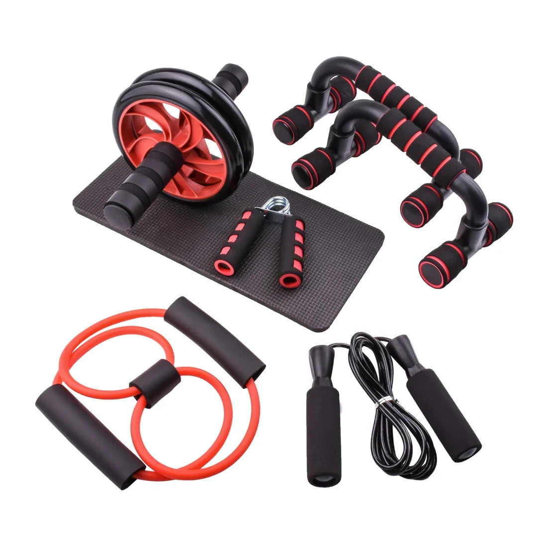 All in One Home Gym  Ab Roller Jump Rope & Mat