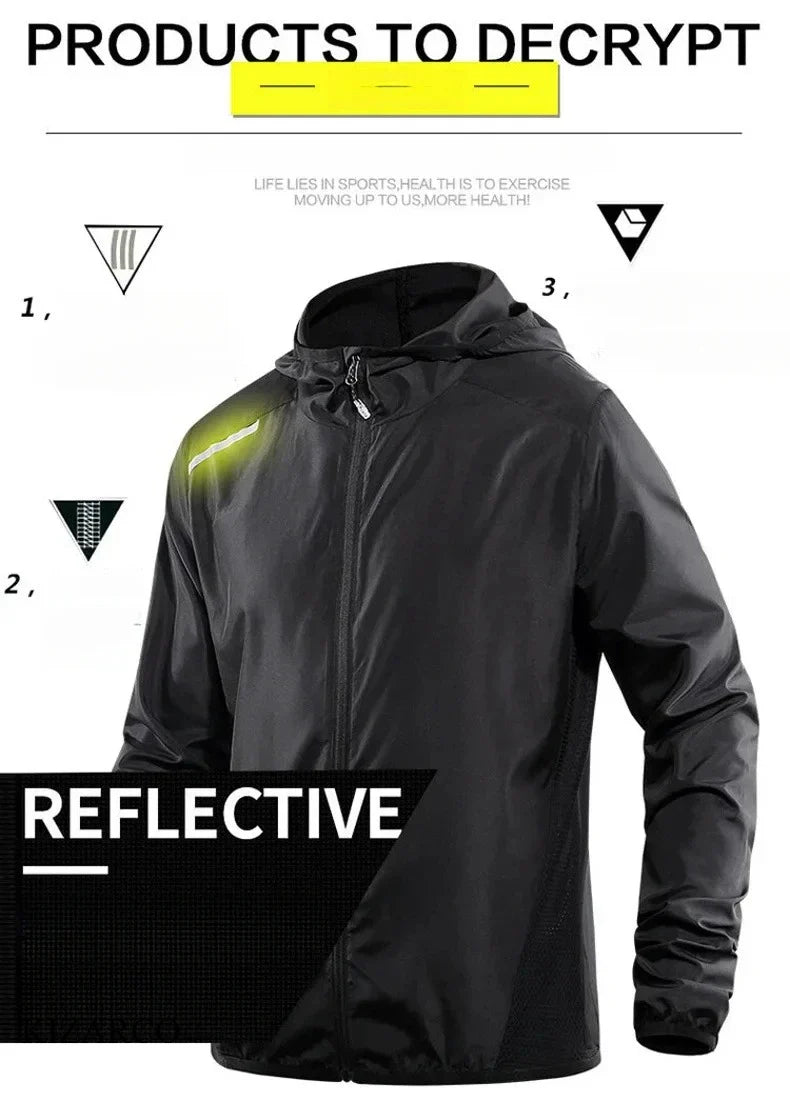 Chaqueta de running con capucha