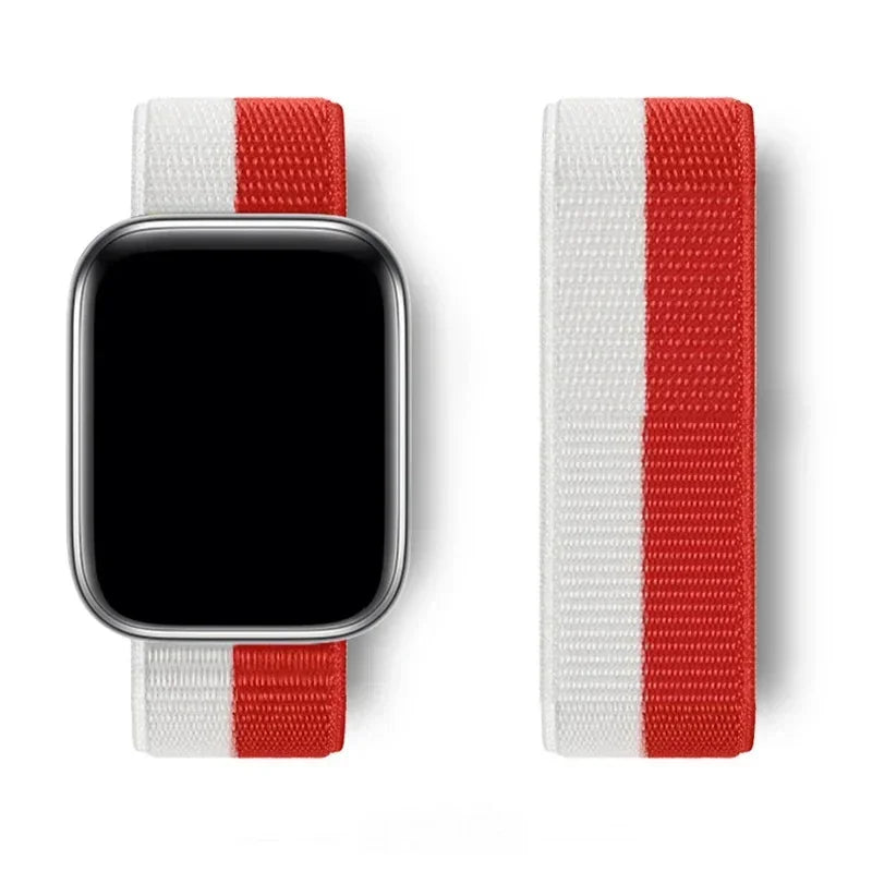 Nylon Sport loop Strap For Apple Watch Band 44mm 42/40mm 45mm  38/41mm pride Bracelet iwatch Ultra2 49mm Series 9 8 se 7 6 5 4 3