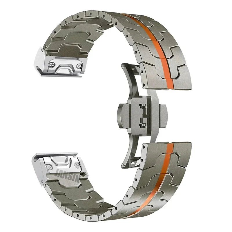 Garmin QuickFit 22/26mm Stainless Steel Bracelet with Color Stripe