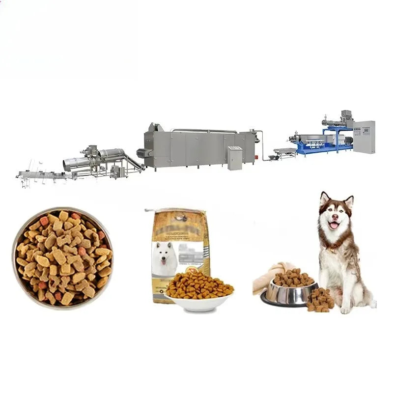 Custom Full Automatic Pet Food Manufacturing Machinery Dog Feed Production Line Automatic Cat Food Making Machine