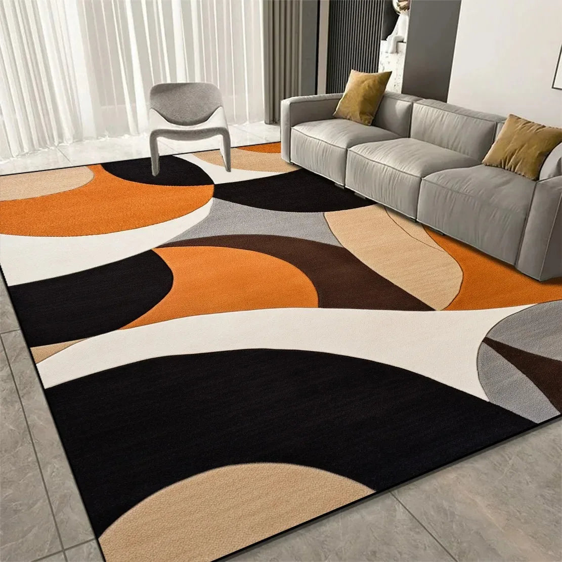 Large Geometric Carpets for Living Room Decoration Sofa Large Area Home Rugs for Bedroom Soft Non-slip Mat for Children