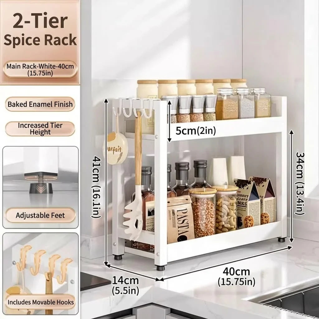 Kitchen Shelf Wall Mounted Wood Storage Rack for Utensils Pots And Spices - Modern Minimalist Home Decor
