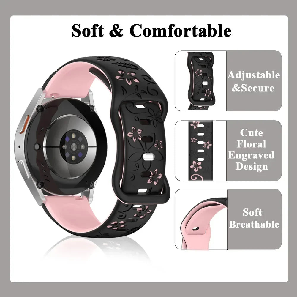 Polar Vantage, Grit X & Ignite Floral Engraved Silicone Band