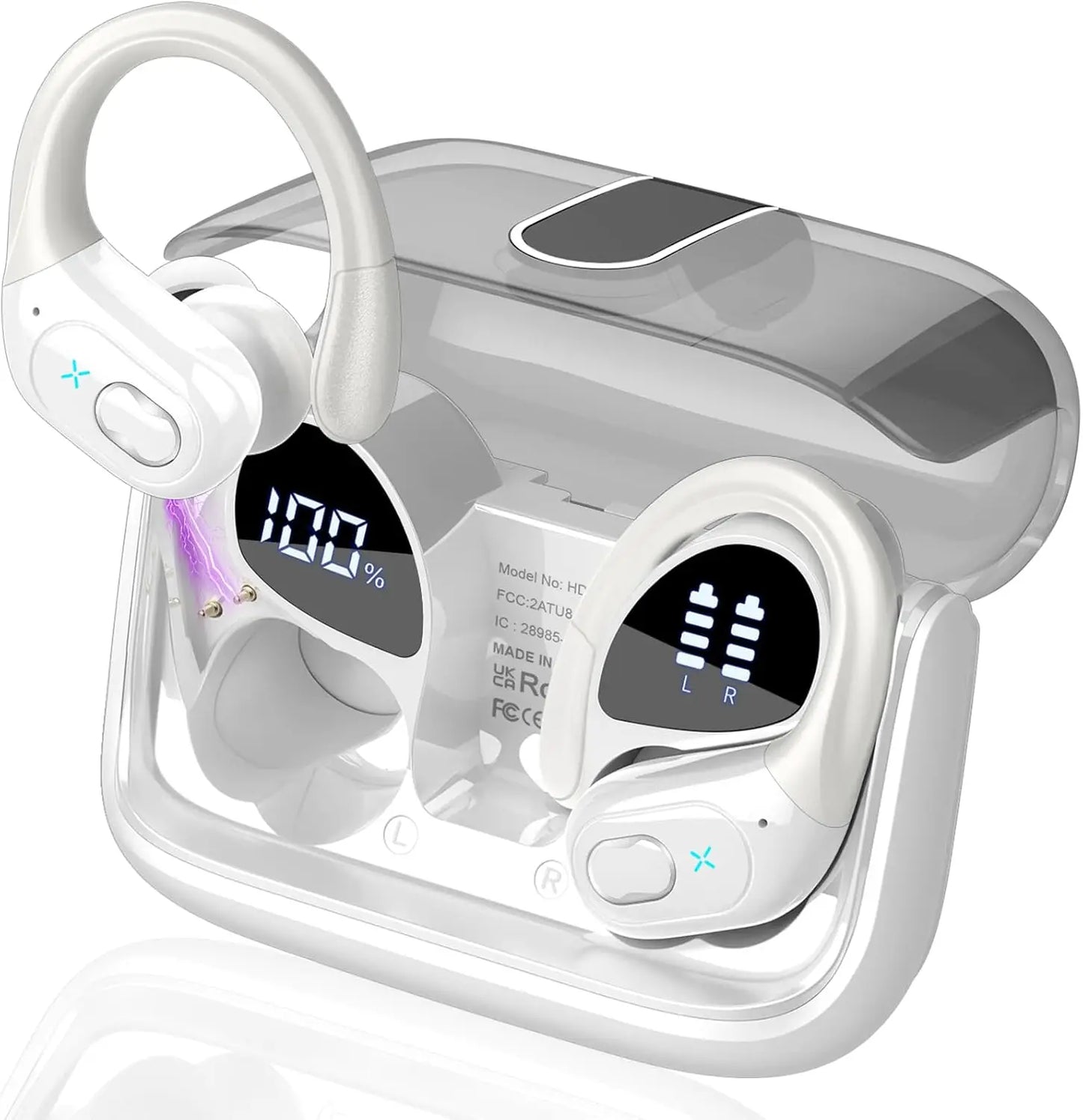 Bluetooth 5.4 TWS Earbuds 75Hrs with Charging Case,IPX7 Waterproof Sport Earphones with Mic,Wireless Noise Cancelling Headphones