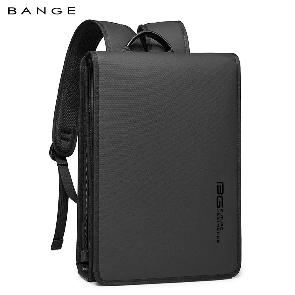 BANGE New Design Men Backpack Waterproof Fits for 14.1 inch Laptop Bag Teenager Travel Bag School Bag City Business Backpack Man