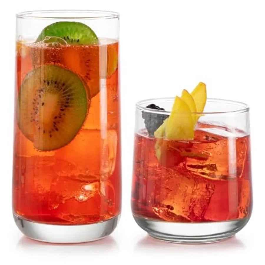 Classic Rocks Glasses and Tumblers Set Dishwasher Safe Drinkware