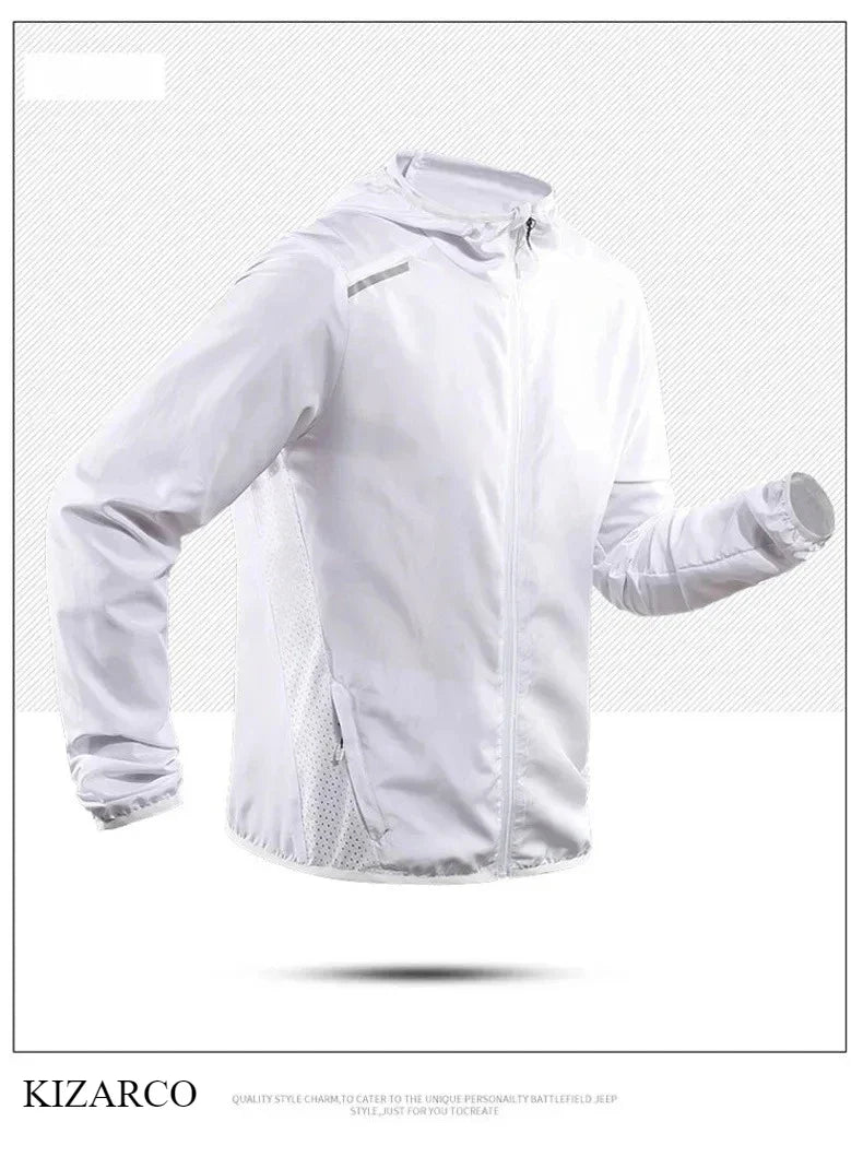 Chaqueta de running con capucha