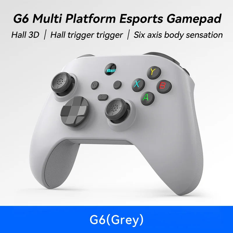 G6 wireless mobile game controller with Hall trigger and Hall joystick supporting switch/pc/android/IOS