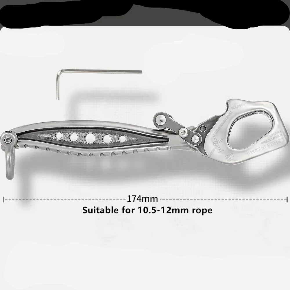 Stainless Steel Descender for Work & Rock Climbing