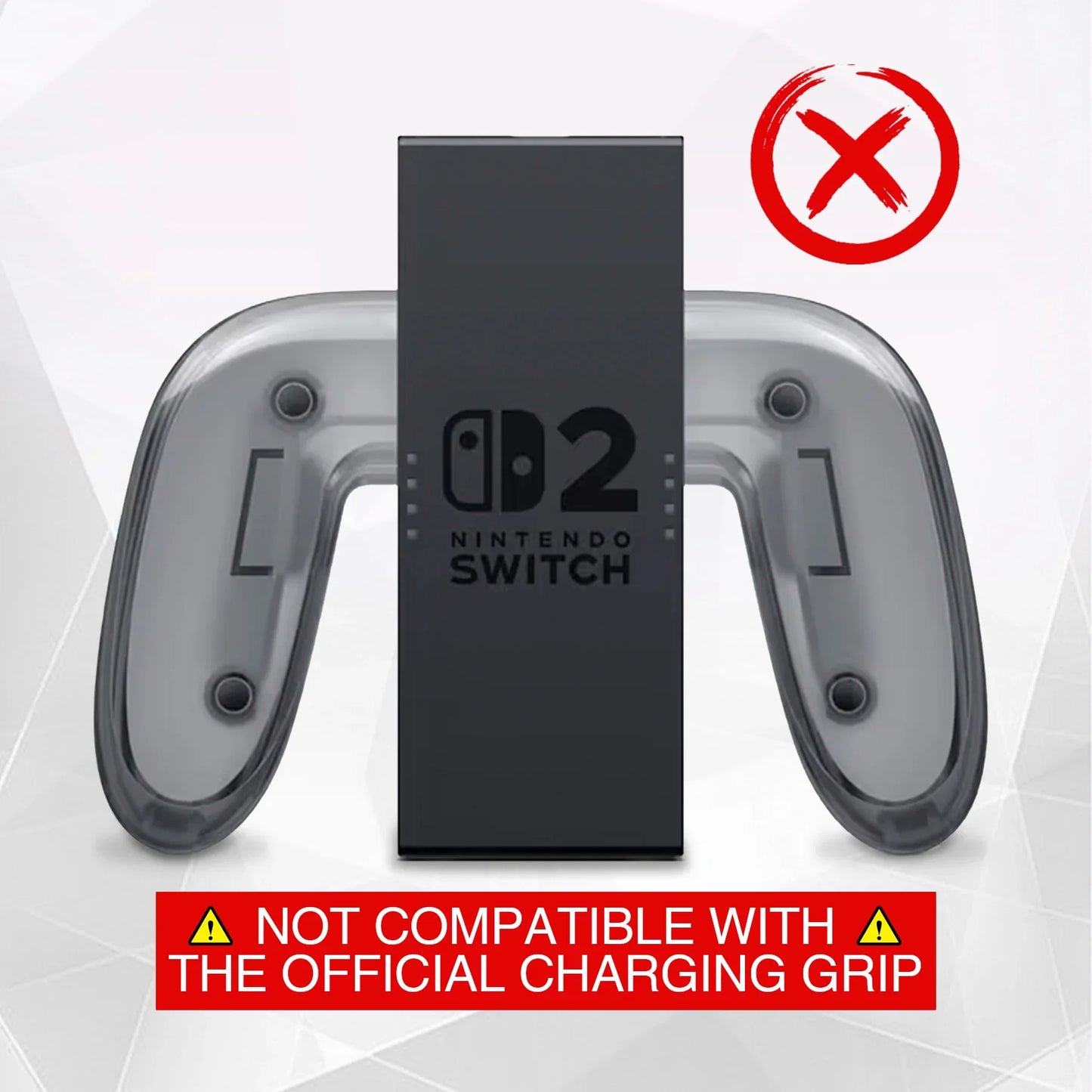 PlayVital Solid Color Protective Case for Nintendo Switch 2, Anti-Scratches Hard Shell Dockable Grip Cover with  Foldable Stand