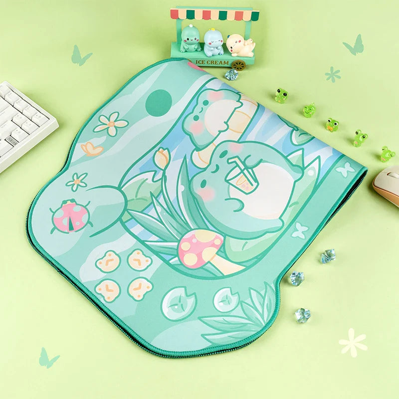 Alfombrilla de escritorio para juegos de rana kawaii