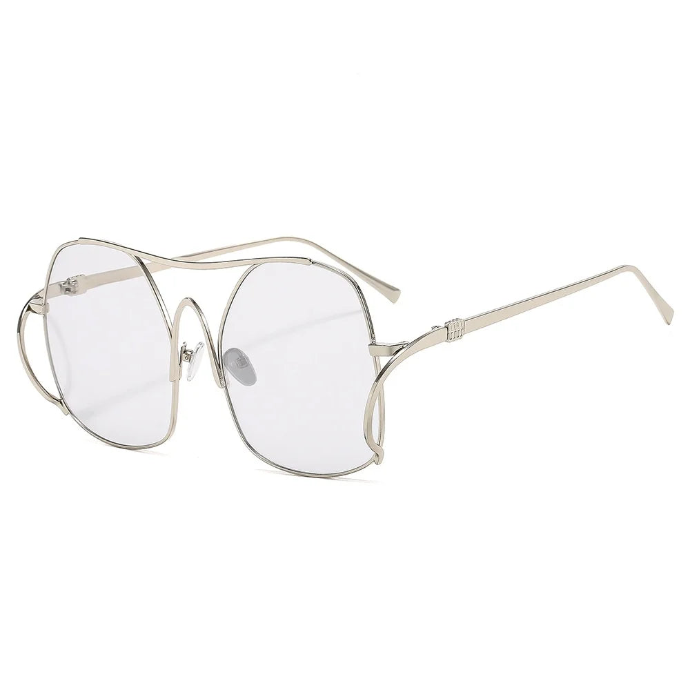 New Luxury Fashion Gradient Oval Women Sunglasses 2025 Personality Double Beam Frame Design Advanced All Match Men Glasses UV400