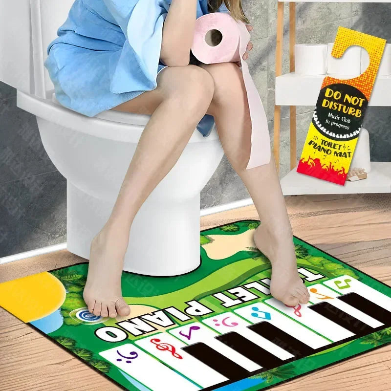 Adult Electronic Piano Game Toilet Carpet Fun Stress Relief Music Rug for Home Garden Bathroom Casual Musical Floor