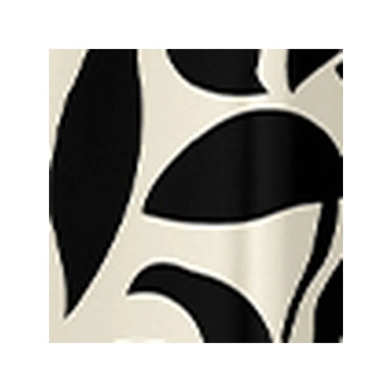 Women's plus Size Two-Piece Set Lazy Style Black Side Twisted T-Shirt And Black White Leaf Print Wide Leg Pants Casual Outfit