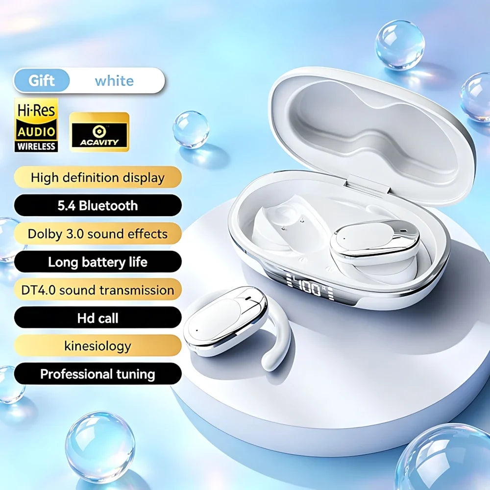 True Wireless Bluetooth Headsets ENC Noise Reduction Hanging Ear Long Battery Life 9D Stereo LED Digital Display Touch Earphones