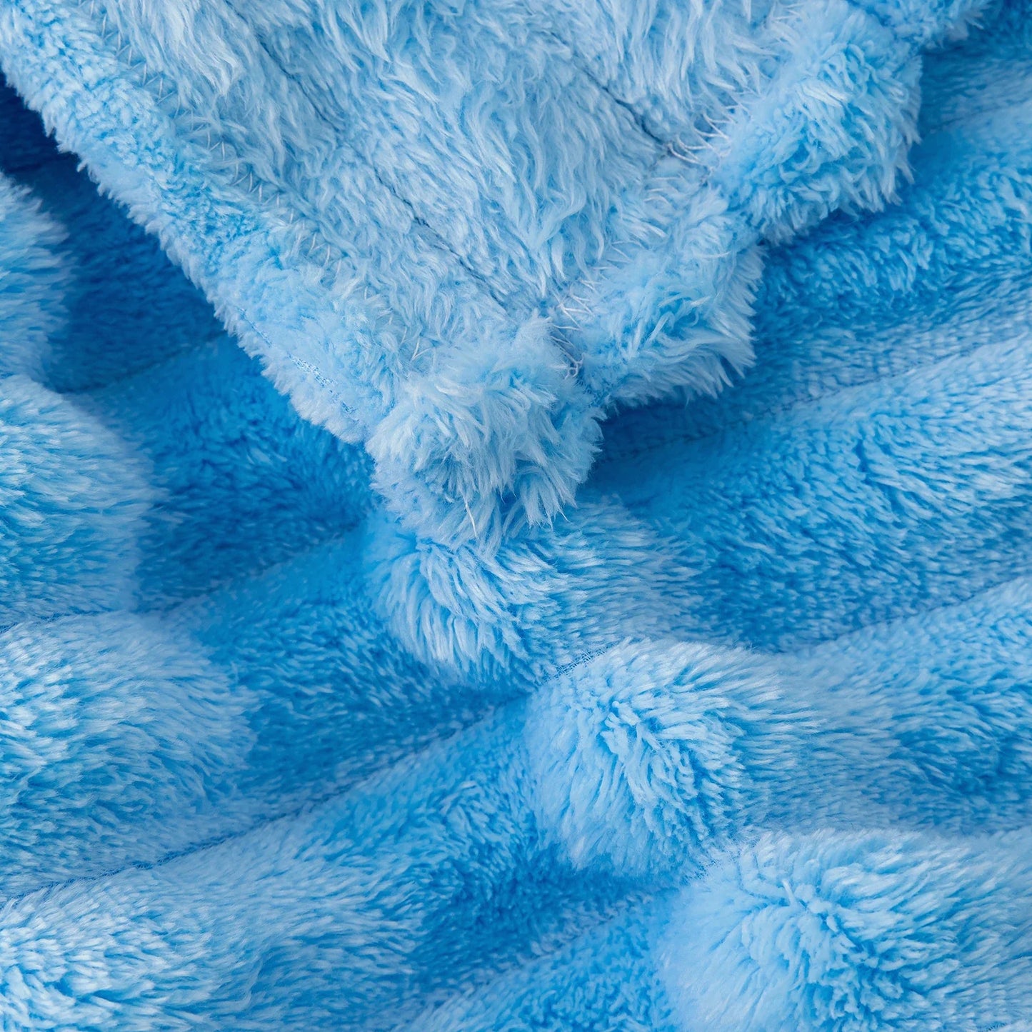 1pc solid color thick wide stripe multifunctional blanket, can be used as bed sheet covering blanket, nap blanket, pet blanket