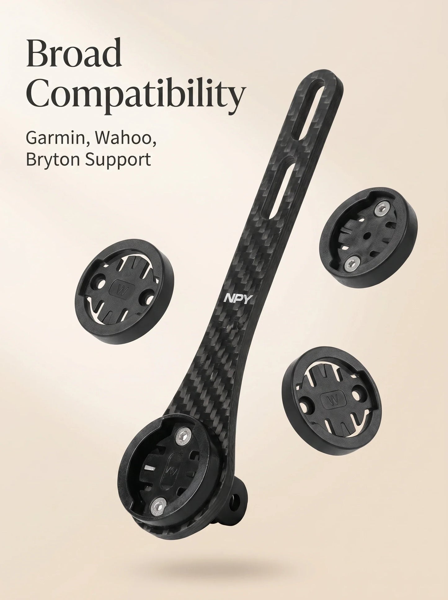 NPY Carbon Fiber Speedometer Holder Integrated Handlebar Mount For Wahoo/Bryton/Garmin Speedometer Mount Bicycle Accessories