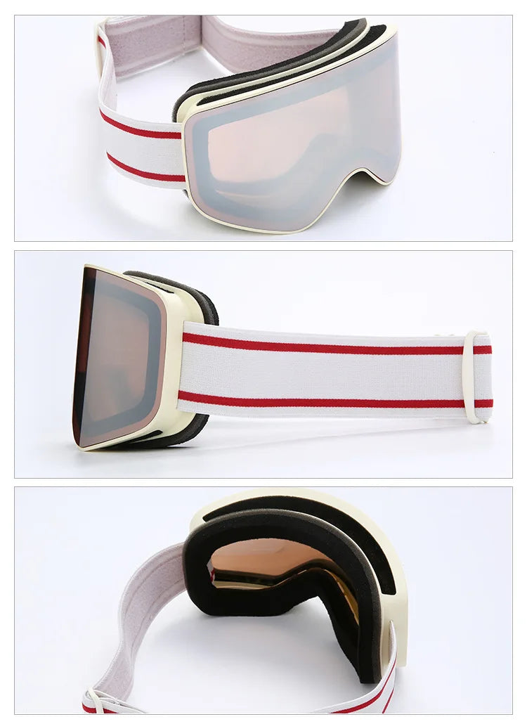 Gafas de esquí y snowboard para mujer y hombre, máscara de esquí con protección UV 400, antiniebla doble cilíndrica para nieve