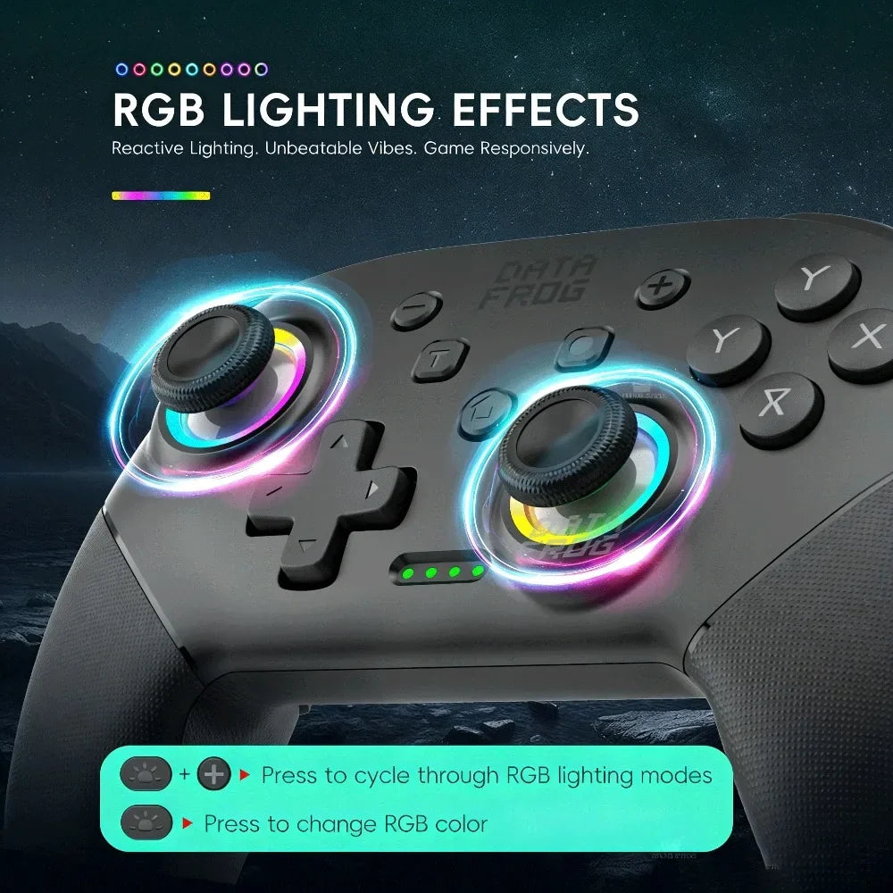 Wireless Smart Game Controller For Bluetooth Game Controller For 6-Axis Sensor/Hall Joysticks/Macro/for ios/android/PC/Switch
