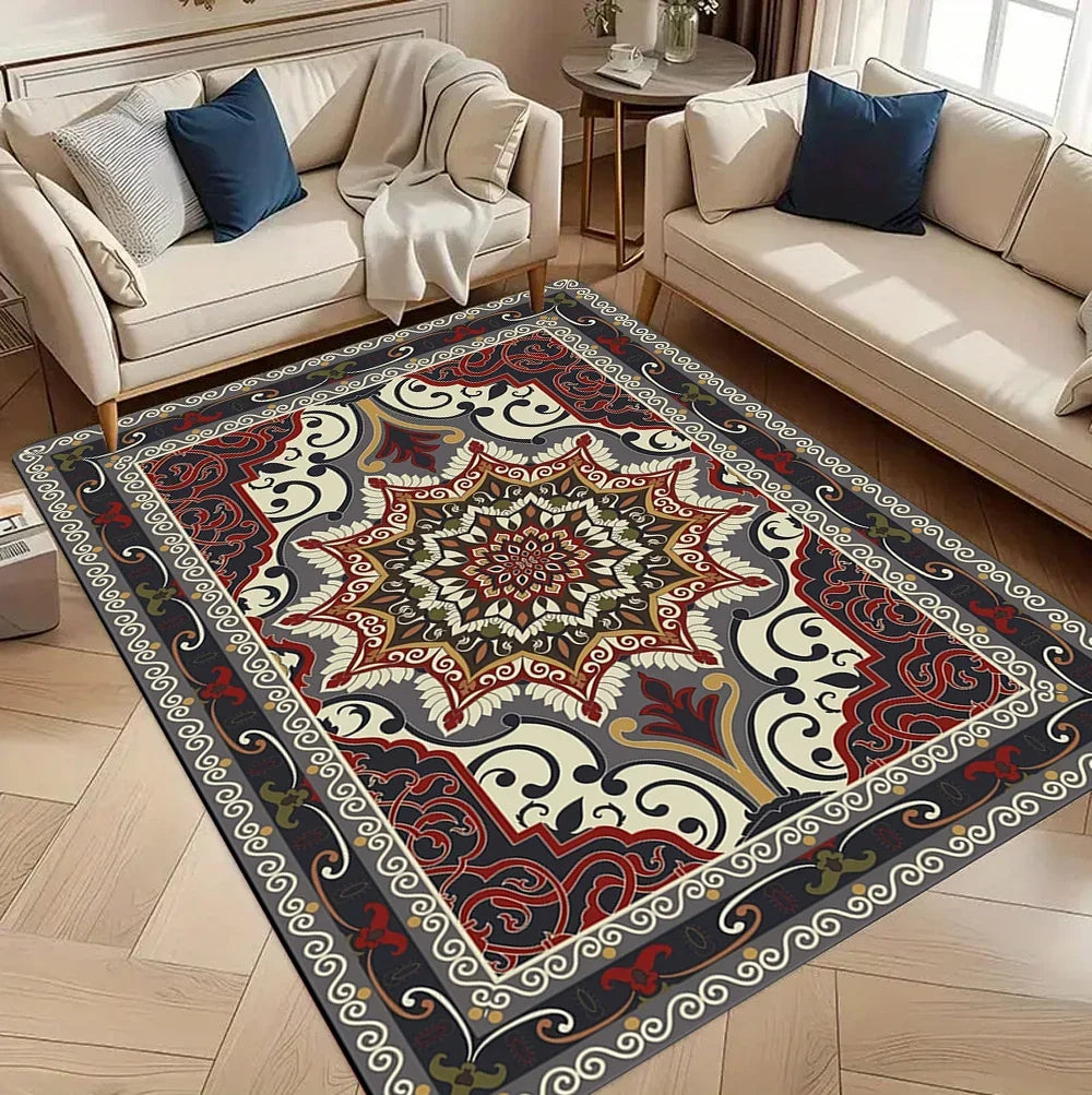 Persian Luxury  Red Carpet Living Room Large Size Rug Non-slip Home Decoration Bedroom Lounge Rug